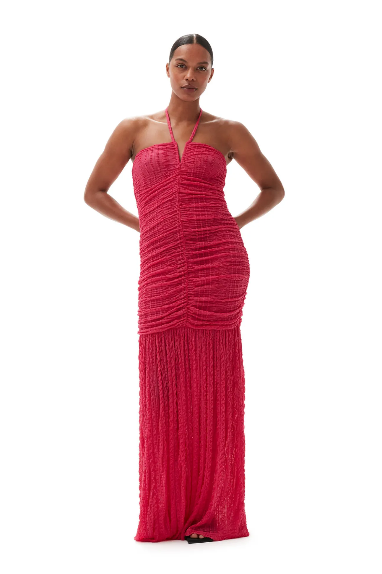 New GANNI Stretch-Lace-Neckholderkleid Love Potion