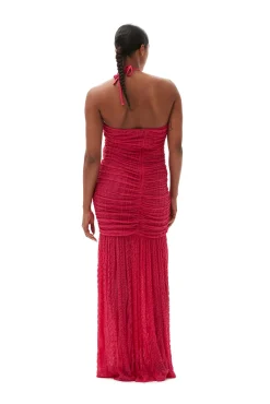 New GANNI Stretch-Lace-Neckholderkleid Love Potion