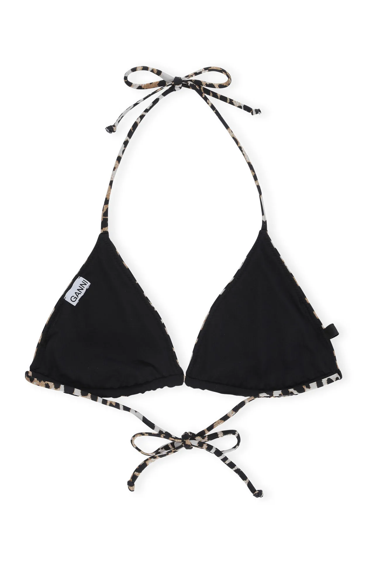 Sale GANNI String-Bikinioberteil Leopard