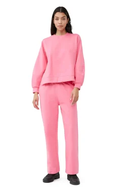 Hot GANNI Sweatshirt Mit Puffarmeln Sugar Plum