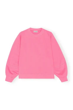 Hot GANNI Sweatshirt Mit Puffarmeln Sugar Plum