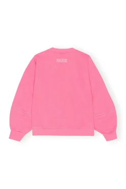 Hot GANNI Sweatshirt Mit Puffarmeln Sugar Plum