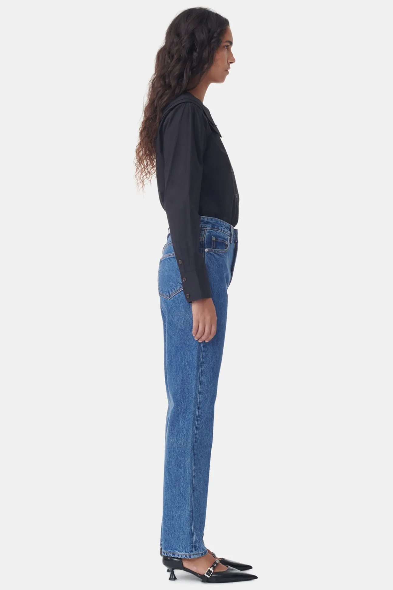 Online GANNI Swigy Jeans Mid Blue Stone