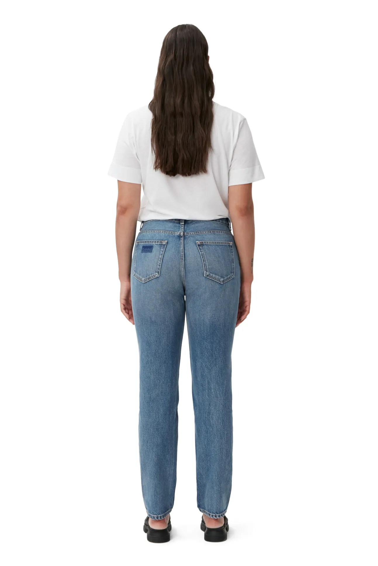 Best Sale GANNI Swigy Jeans Mid Blue Vintage
