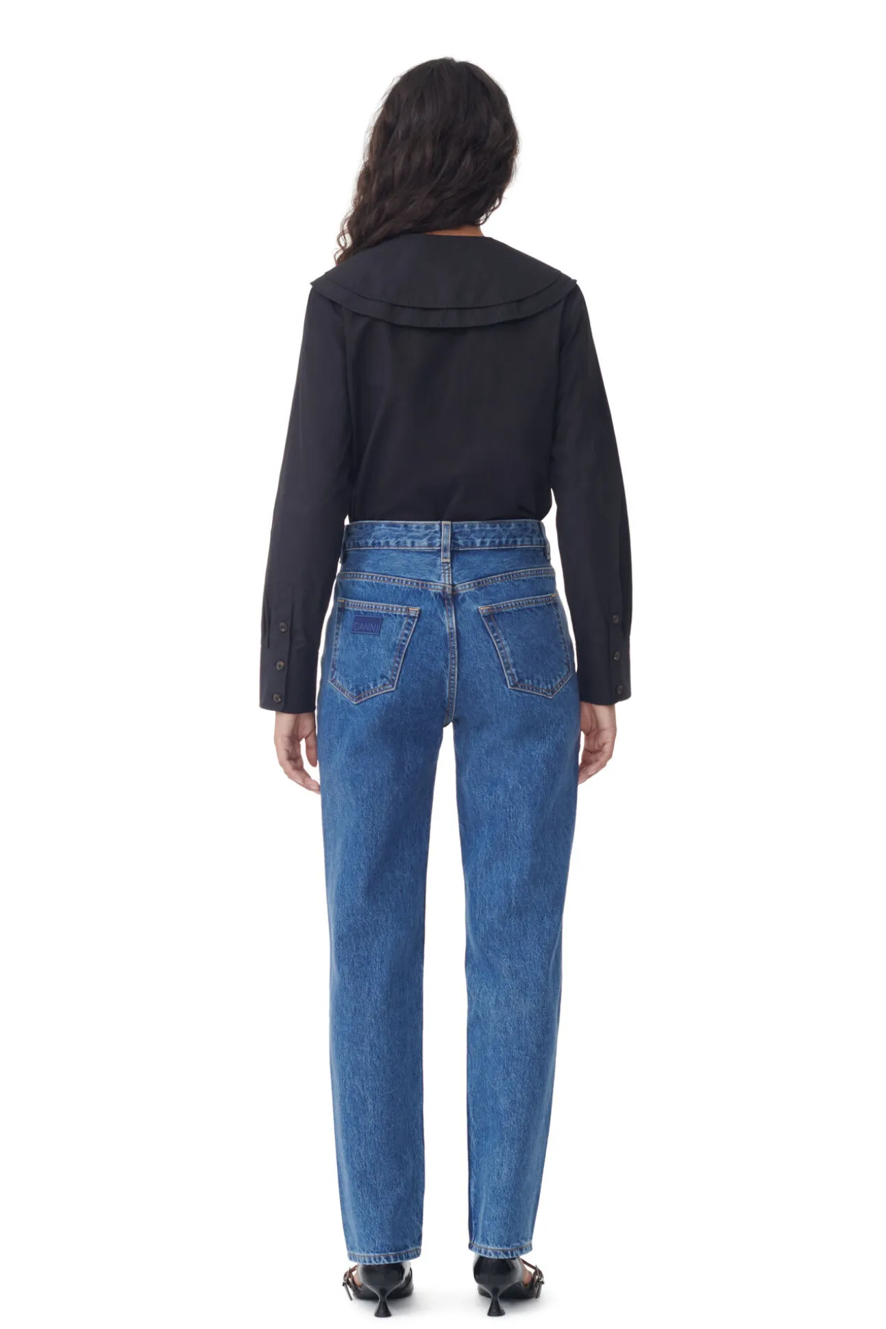 Online GANNI Swigy Jeans Mid Blue Stone