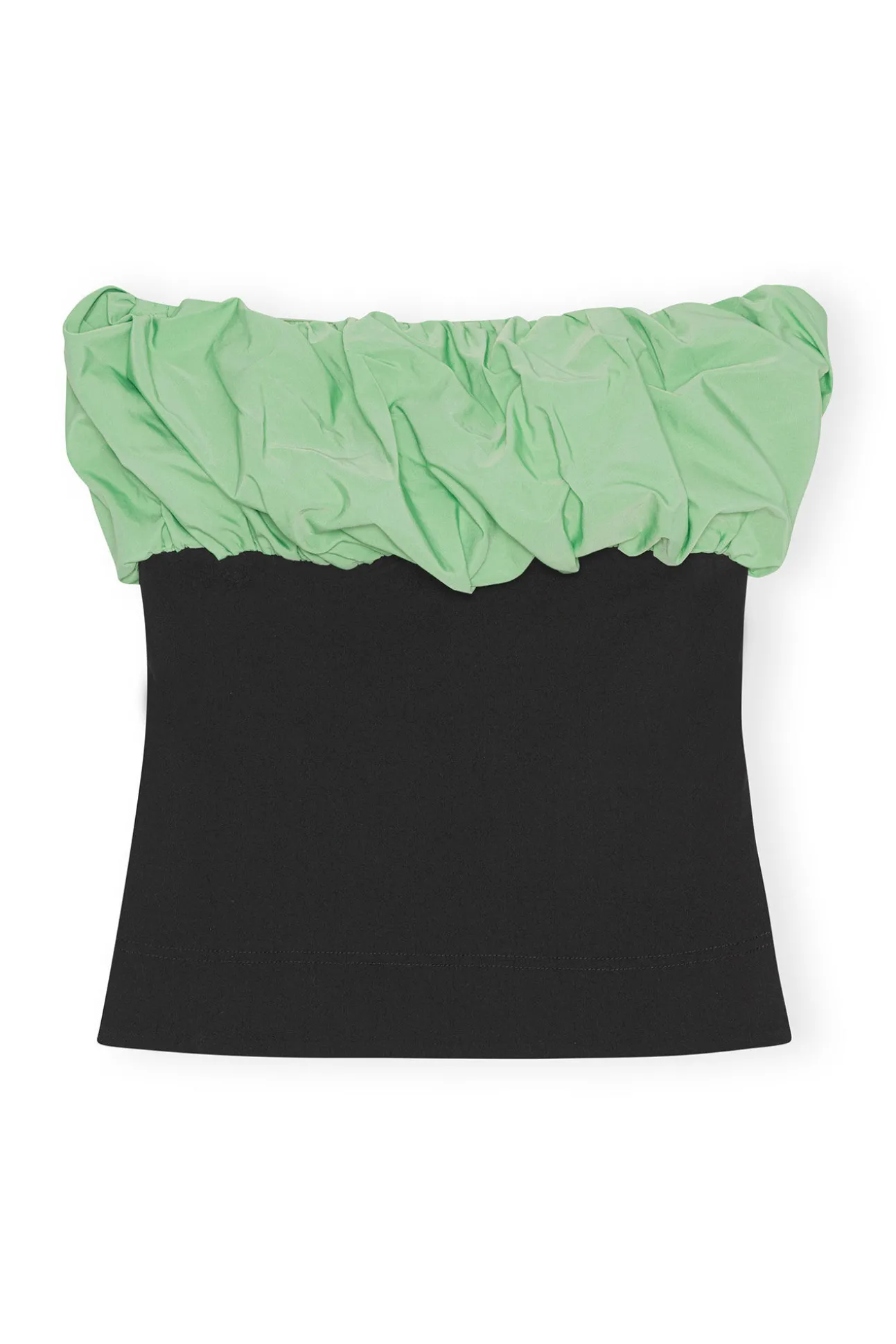 Cheap GANNI Taffeta Mix Top Black