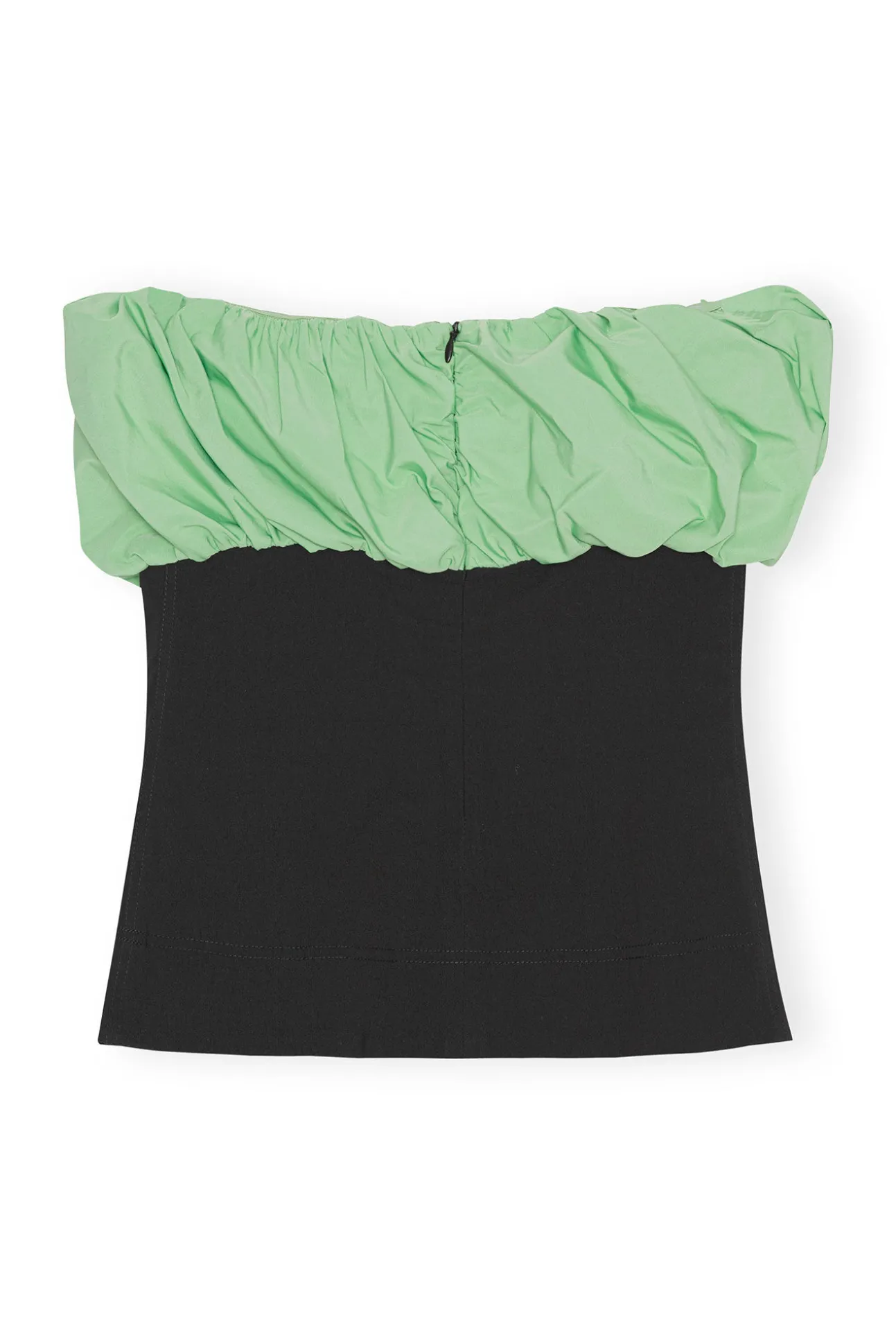 Cheap GANNI Taffeta Mix Top Black