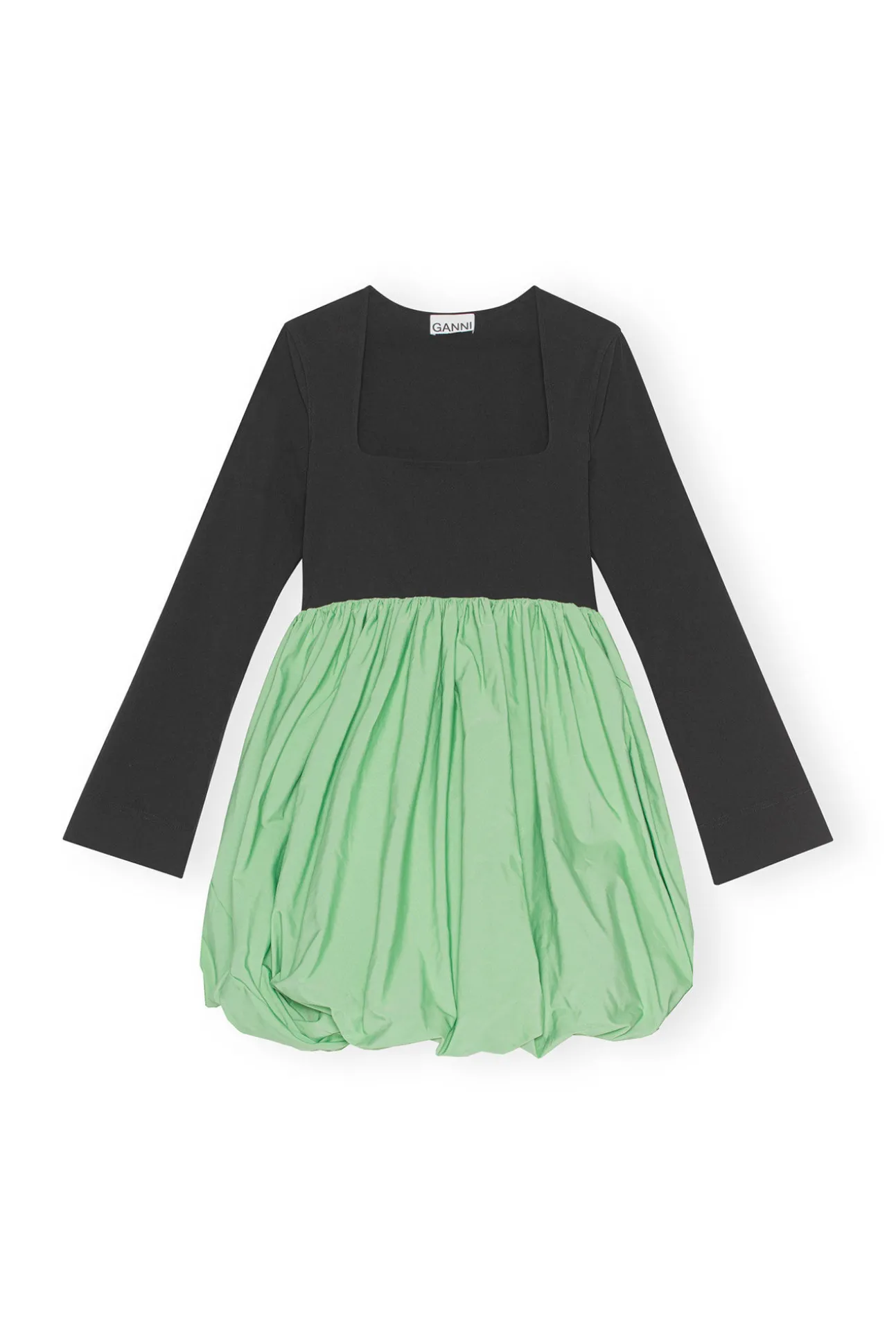 Store GANNI Taffeta-Ballon-Minikleid Black