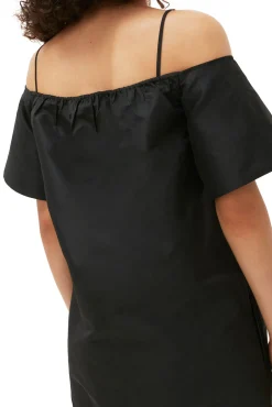 Cheap GANNI Taffeta-Minikleid Black