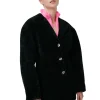 Best Sale GANNI Taillierter Chenille-Blazer Black