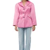 Clearance GANNI Taillierter Doppel-Satin-Blazer Wild Orchid