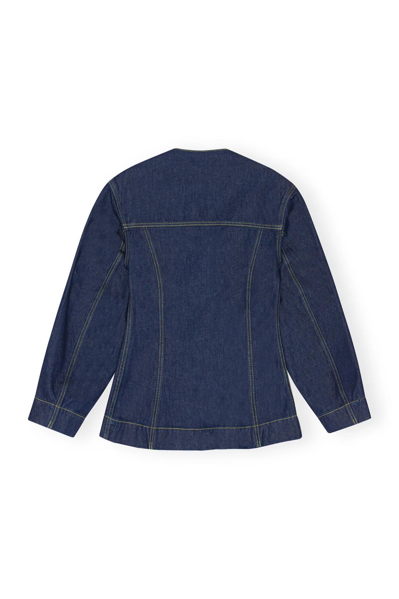 Fashion GANNI Taillierter, Gewaschener Denim-Blazer Rinse