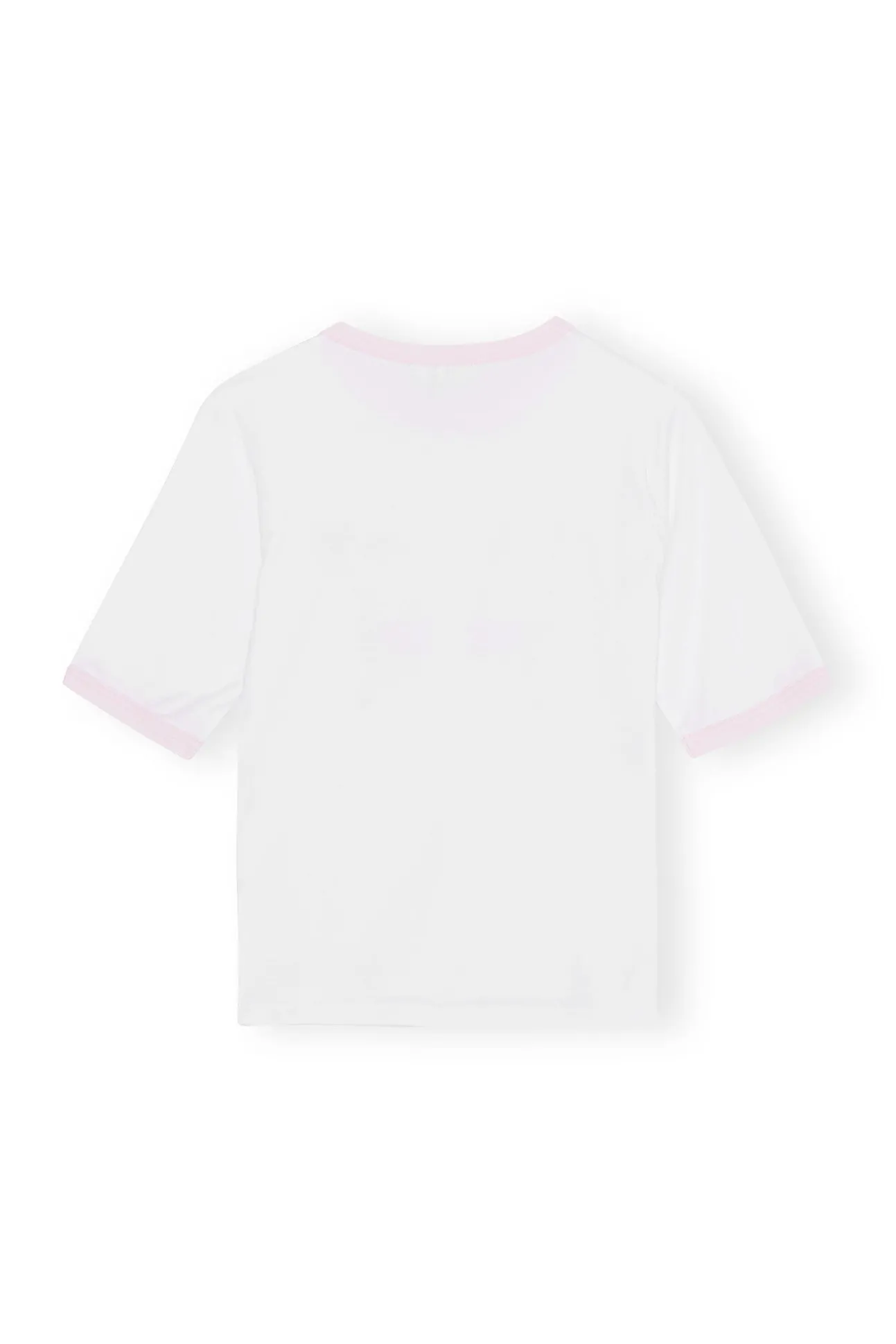 Fashion GANNI Tailliertes Butterfly-T-Shirt Bright White