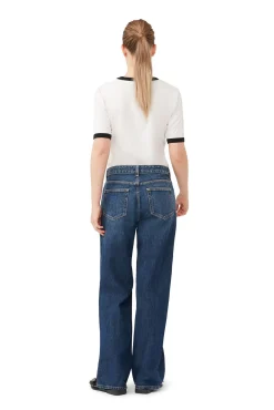 Cheap GANNI Tailliertes -T-Shirt Egret