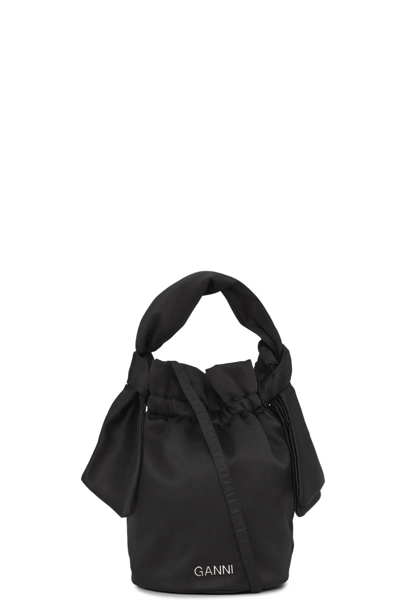 Discount GANNI Tasche Mit Geknotetem Griff Fur Besondere Anlasse Black