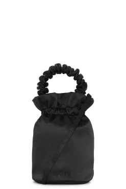 New GANNI Tasche Mit Gerafftem Haltegriff Black