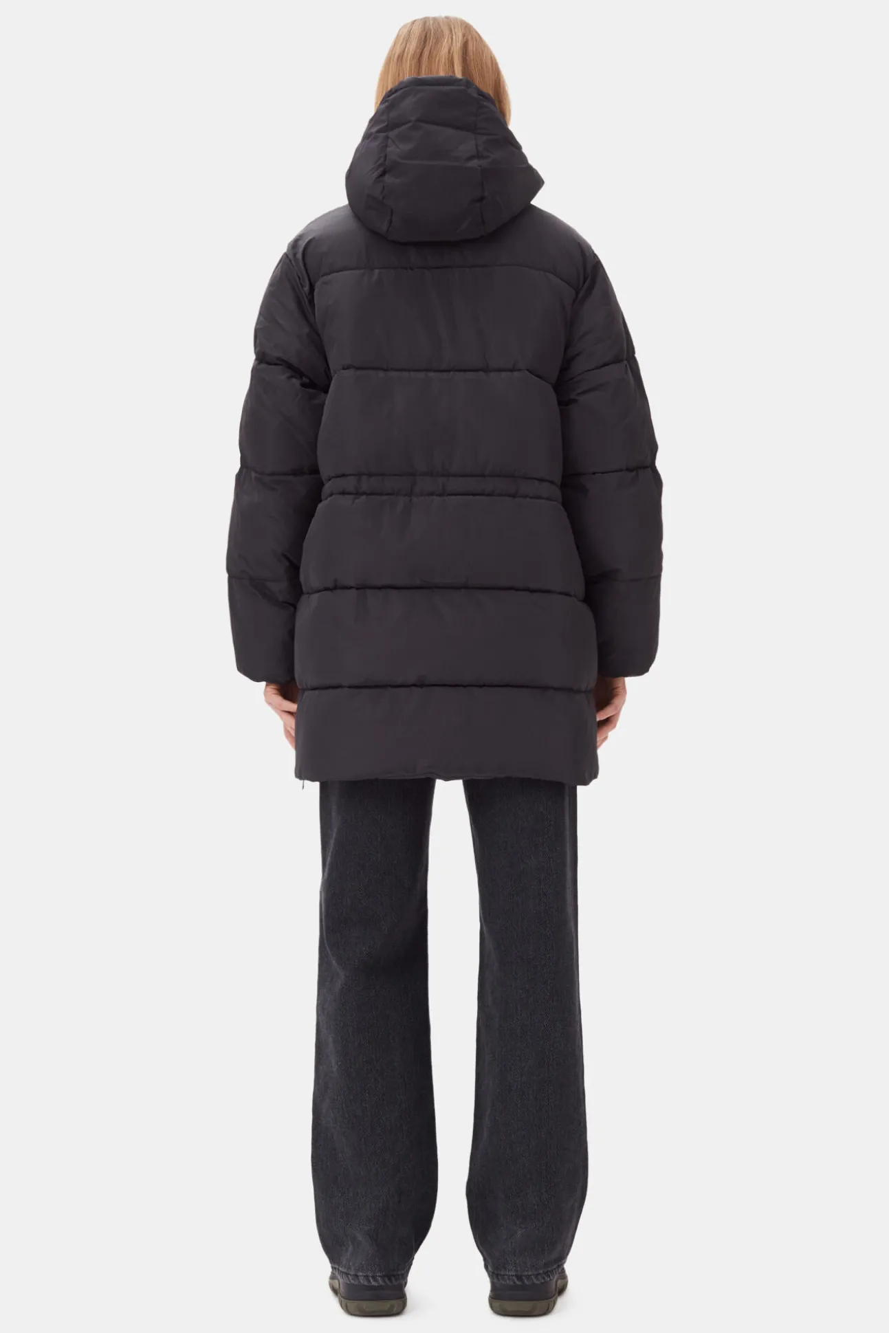 Hot GANNI Tech-Puffer-Midi-Jacke Mit Oversize-Passform Phantom