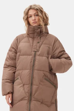 Sale GANNI Tech-Puffer-Mäntel Mit Oversize-Passform Fossil