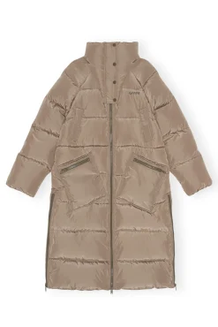 Sale GANNI Tech-Puffer-Mäntel Mit Oversize-Passform Fossil