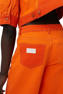Sale GANNI Uberfarbte Jozey-Jeans Orangeade