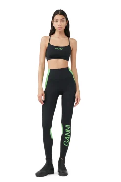 Discount GANNI Ultra-High-Waist-Sportleggings Black