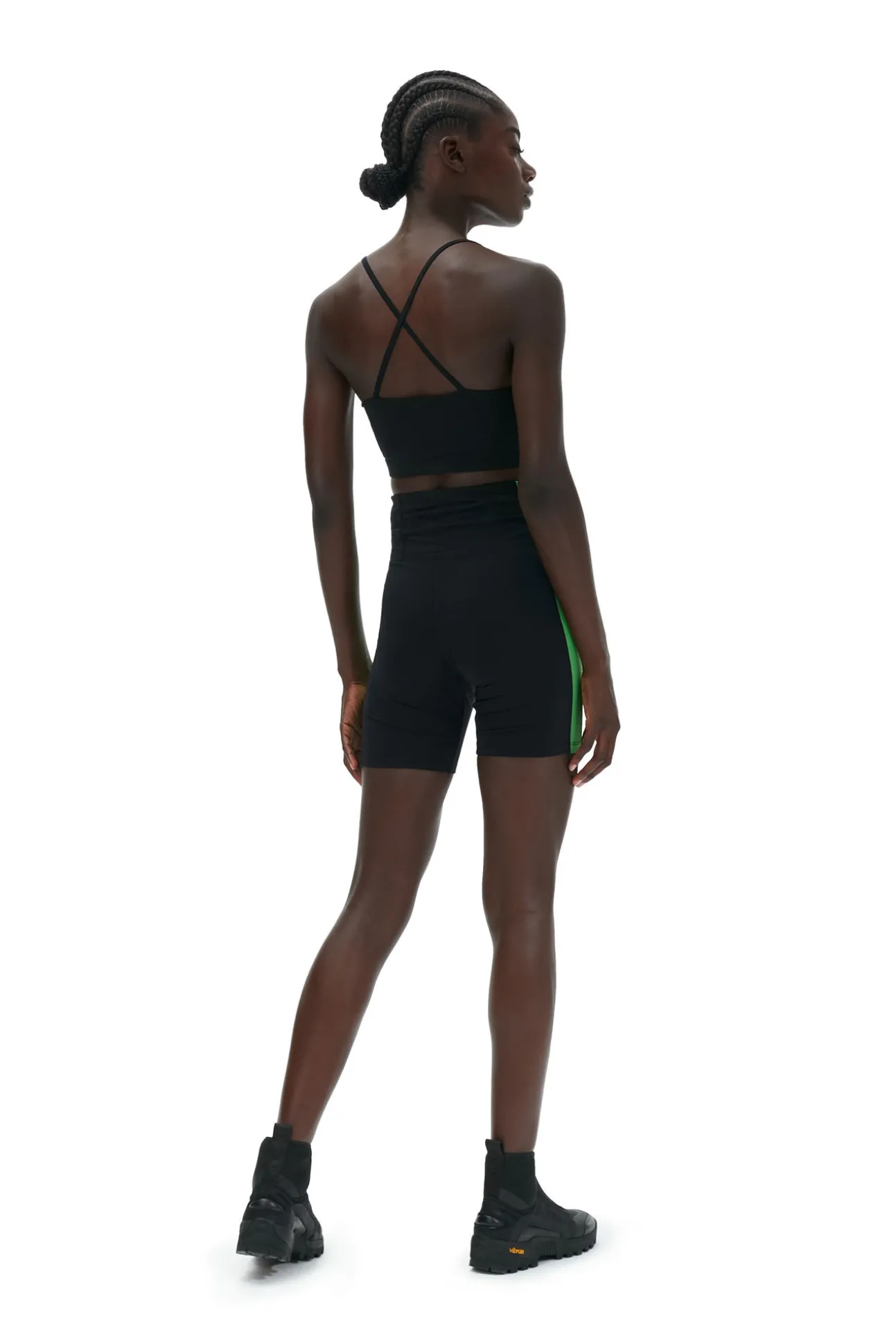 Discount GANNI Ultra-High-Waist-Sportshorts Black