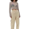 Cheap GANNI Verzierte Mesh-Bluse Silver