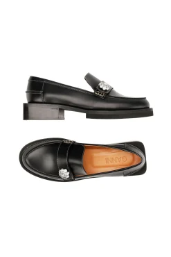 Discount GANNI Verzierte Slipper Black