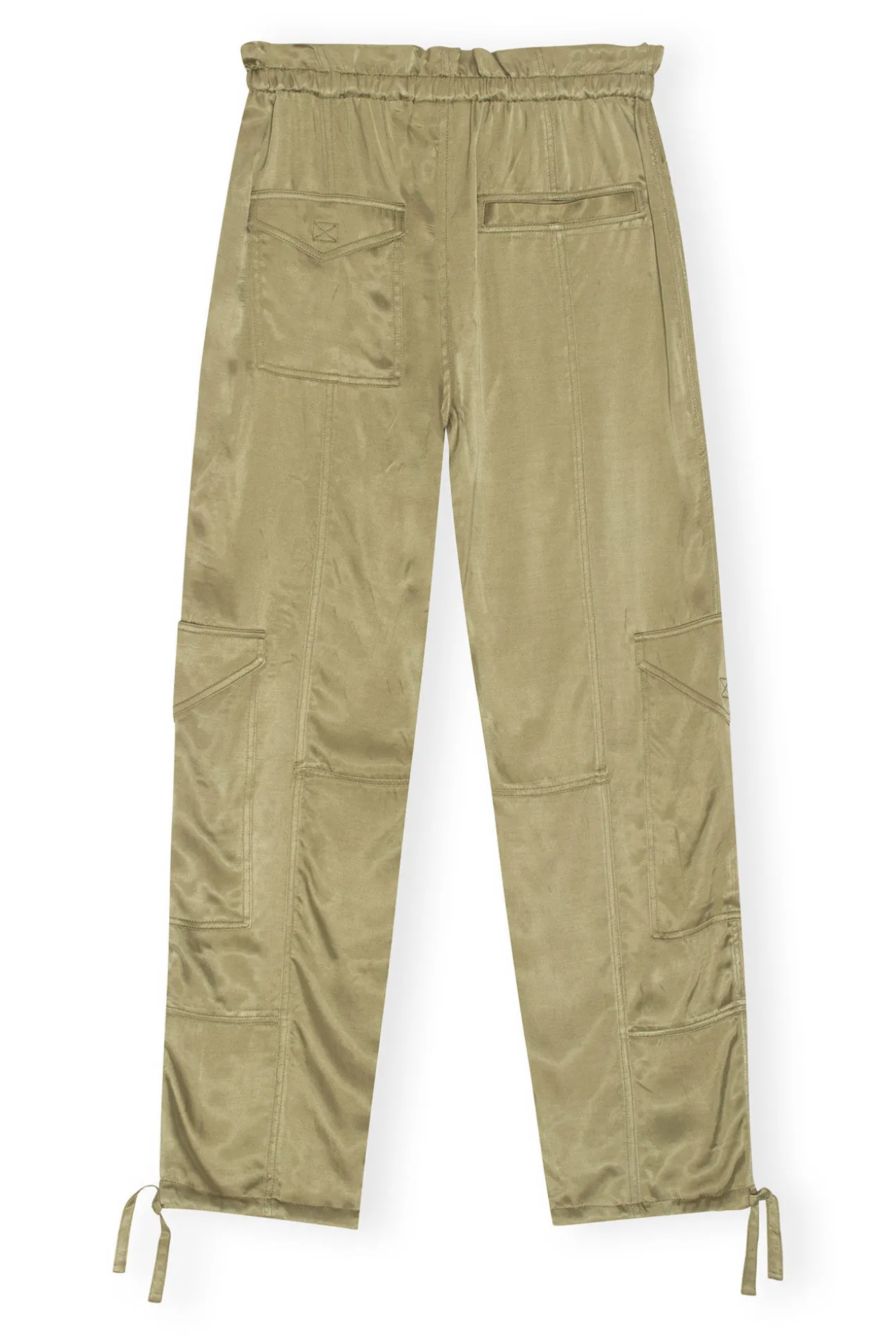 Clearance GANNI Washed-Satin-Hose Aloe