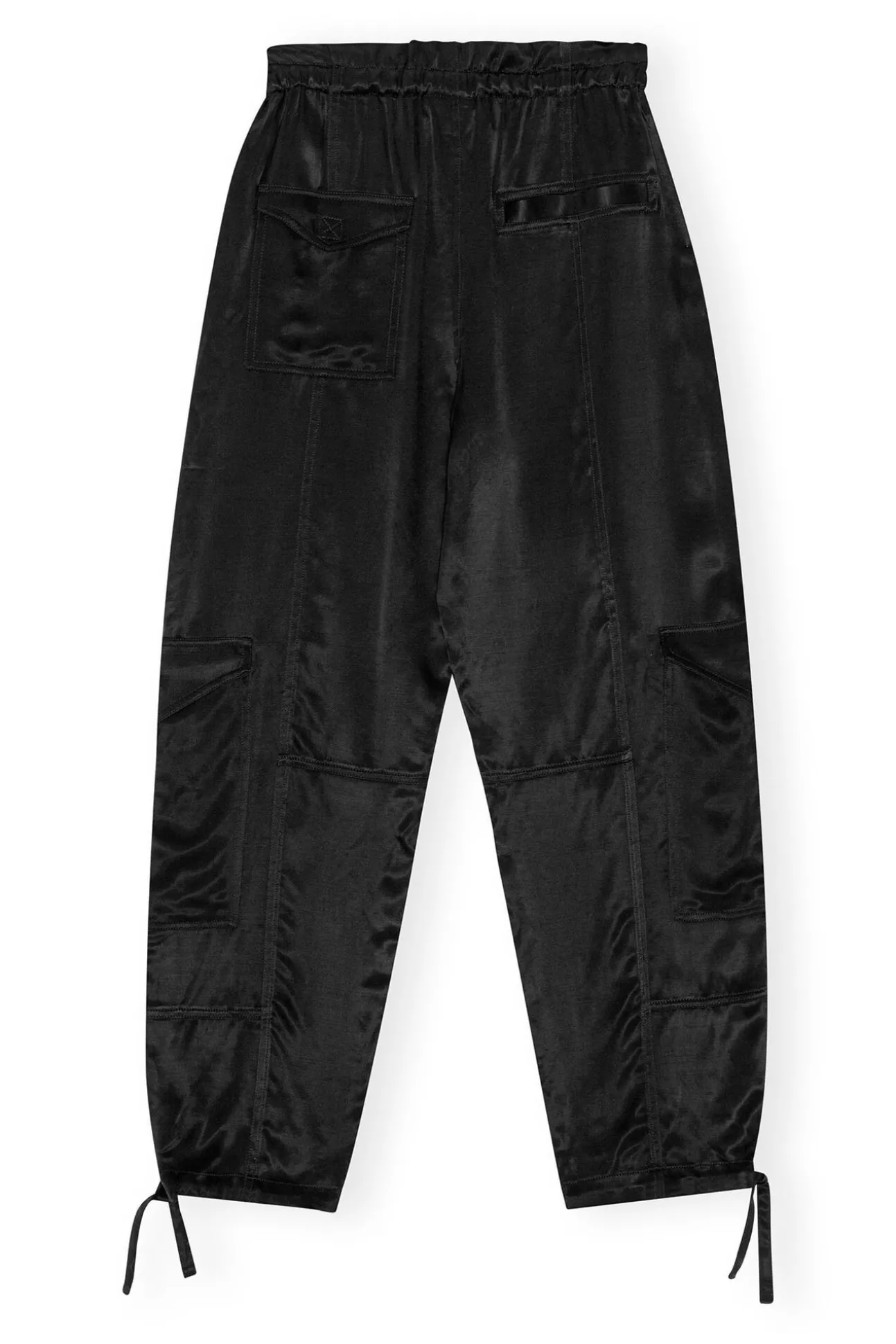 Best Sale GANNI Washed-Satin-Hose Black