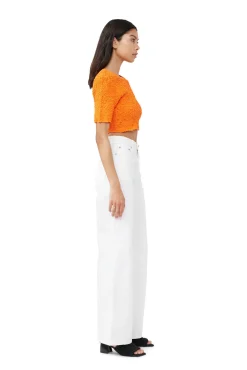 Sale GANNI Weise Magny-Jeans Bright White