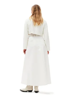 Online GANNI Weiser Denim-Maxirock Mit Doppel-Knopfleiste Bright White