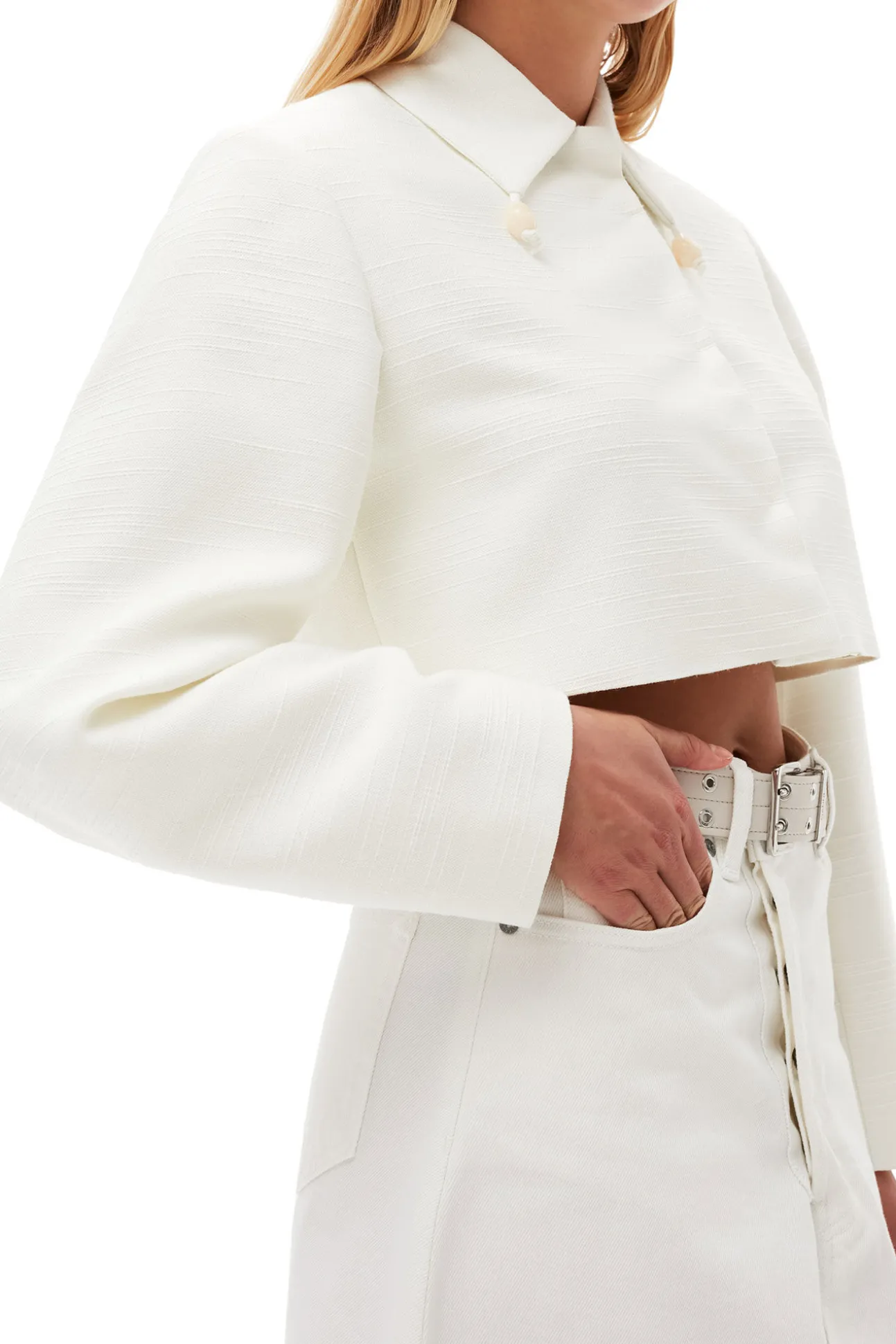 Online GANNI Weiser Denim-Maxirock Mit Doppel-Knopfleiste Bright White