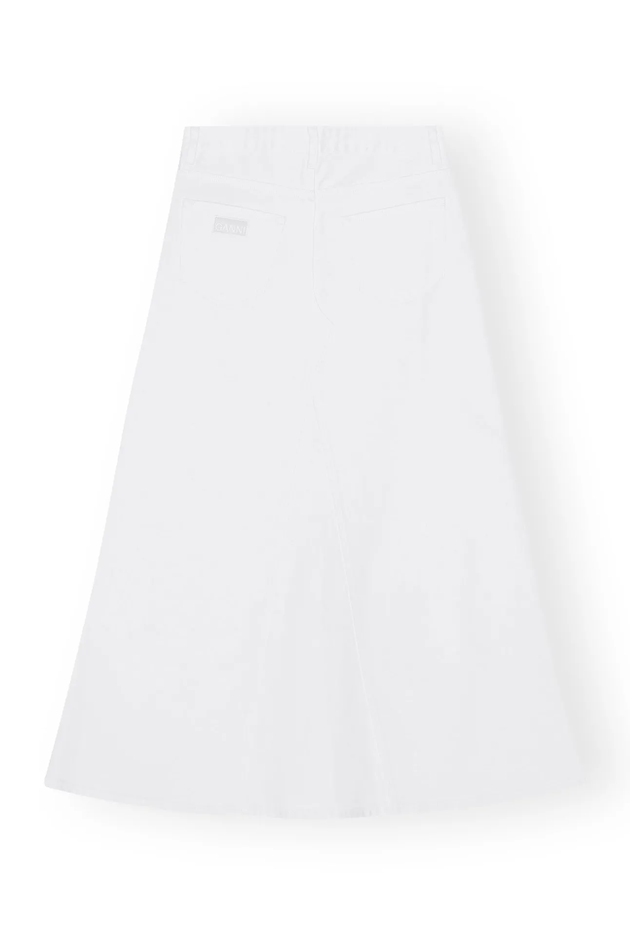 Online GANNI Weiser Denim-Maxirock Mit Doppel-Knopfleiste Bright White