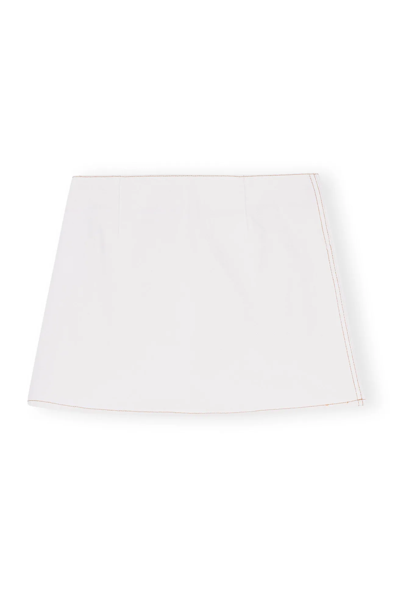 Store GANNI Weiser Denim-Minirock Bright White
