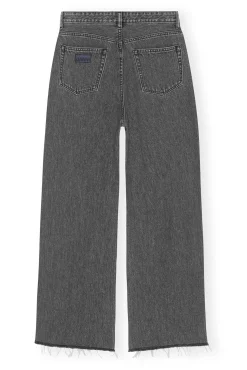 Shop GANNI Weite Re-Cut-Jeans Mit Kordelzug Washed Black/Black