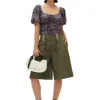 Shop GANNI Weite Shorts Aus Schwerem Twill Kalamata