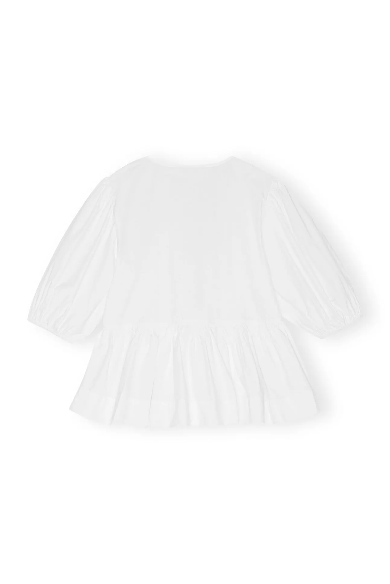 Hot GANNI Wickelbluse Aus Baumwoll-Popeline Bright White