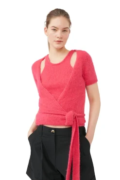 Best GANNI Wickelbluse Aus Brushed Alpaca Love Potion