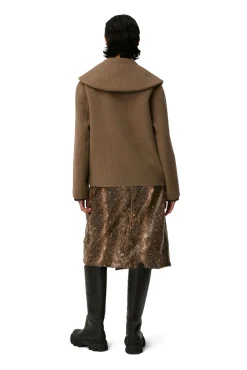 Best Sale GANNI Wolljacke Petrified Oak
