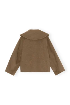 Best Sale GANNI Wolljacke Petrified Oak