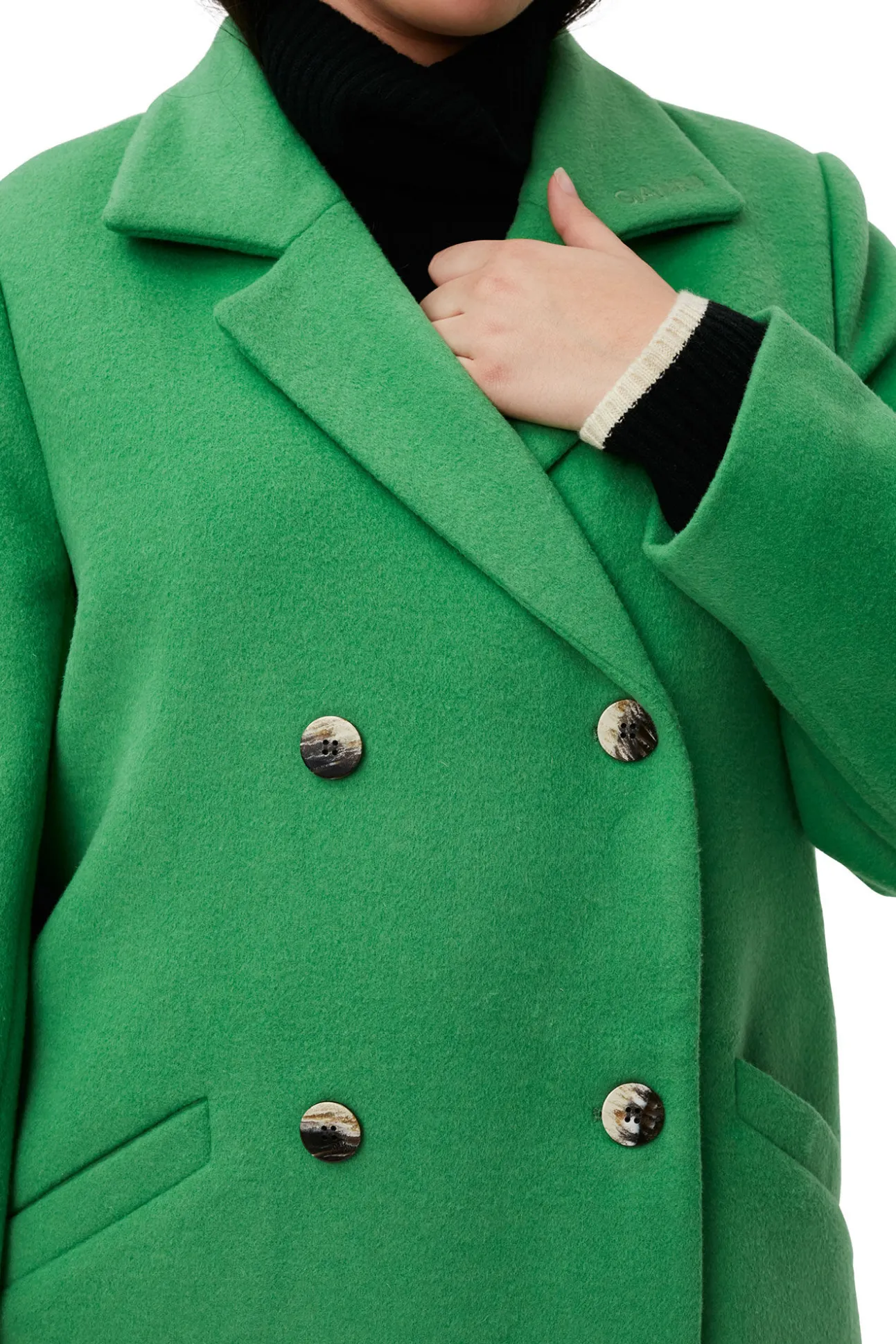 Discount GANNI WollMäntel Kelly Green