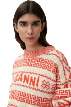 Clearance GANNI Wollpullover Egret
